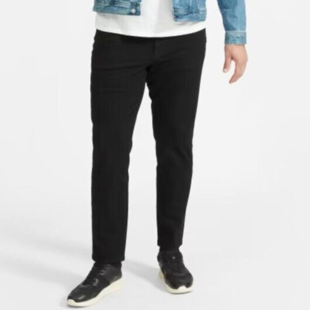 Everlane Men The Athletic 4-Way Stretch Organic Cotton Jean Uniform Black 31x32